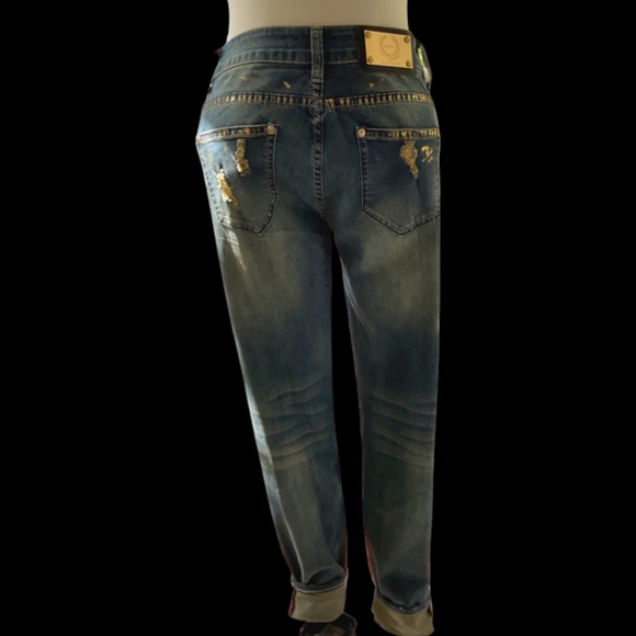 HOLT Maison De Luxe Embellished Distressed Jeans - Picture 4 of 9